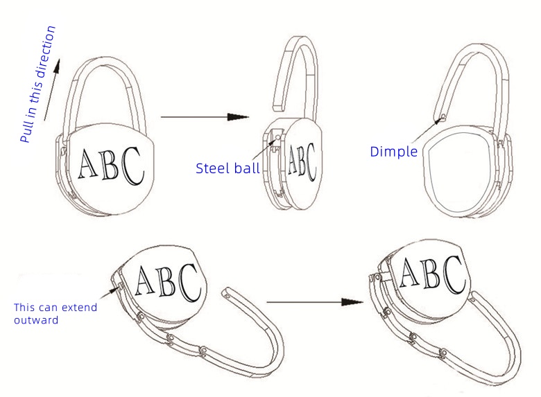 how to use mirrior bag hanger 