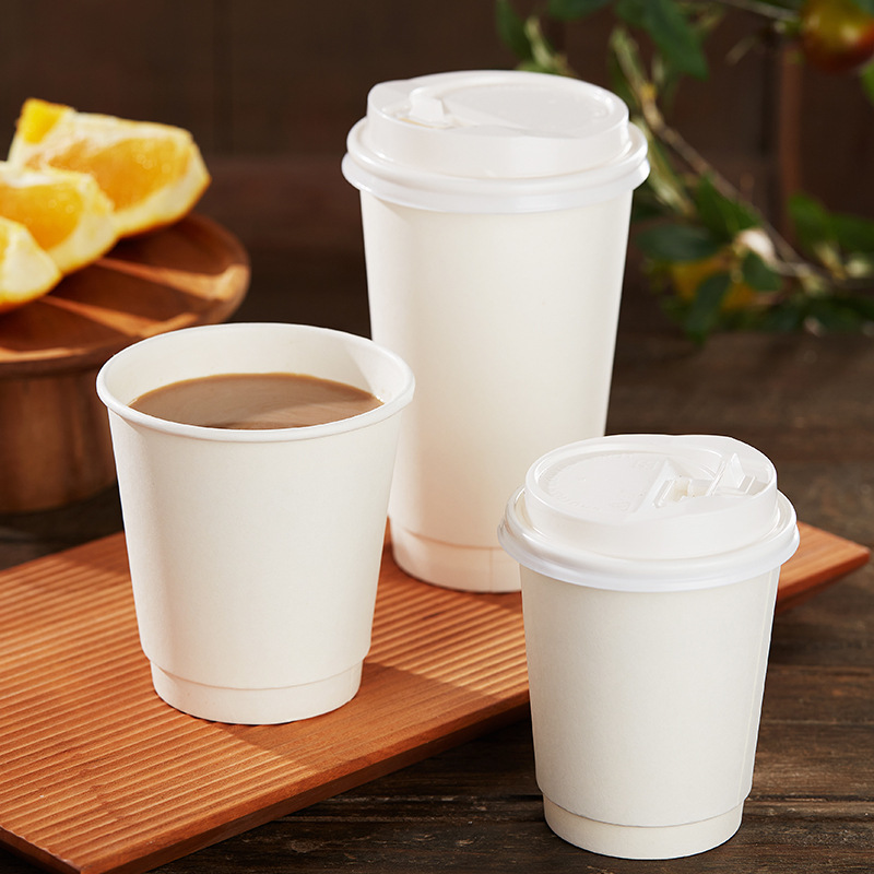 Disposable Coffee Tea Paper Cup with Lid