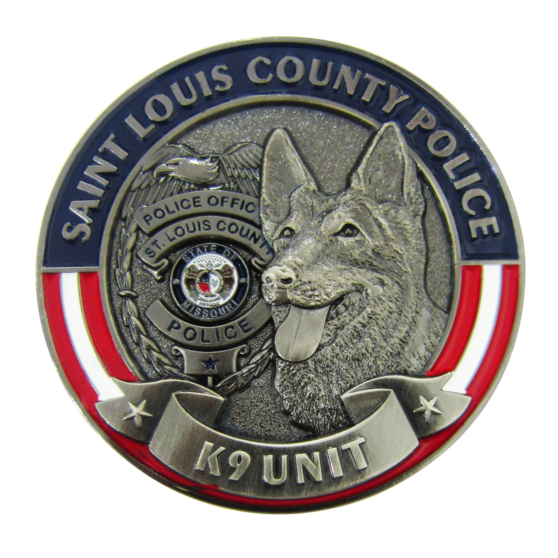 K9 St. Louis County Police Office Challenge Coin