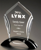 Custom Logo Engraved Irregular Crystal Trophy with Base