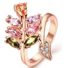 Fashion Jewelry Custom Metal Rhinestone Rings for Women