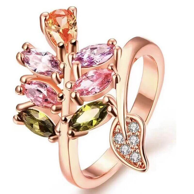 Fashion Jewelry Custom Metal Rhinestone Rings for Women