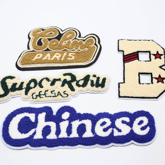 Wholesale Fashion Chenille Patch with Your Words For Jacket