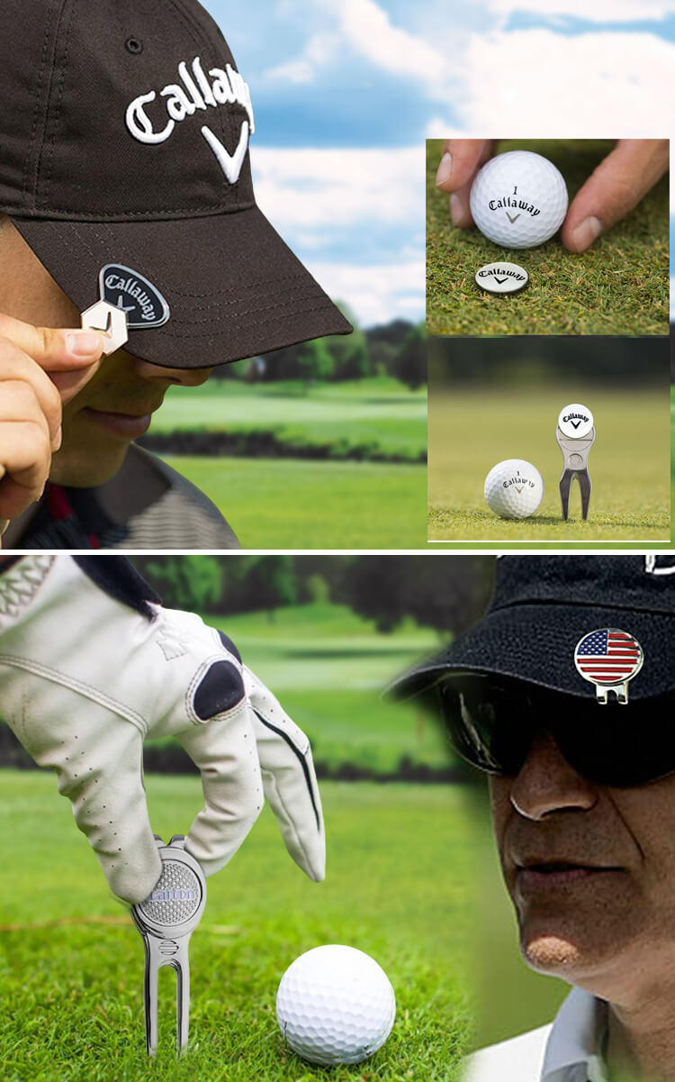 cheap hat clip golf ball markers china factory AQ Pins & Gifts