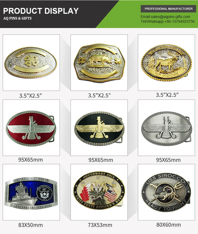 Display of 3D Belt Buckle Product Types