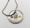 Geocaching Metal Trackable Token Tag with Hole & Ball Chain 