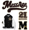 Wholesales Customized Letter Number Jacket Chenille Patch