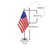 High Quality Customized Naitonal Desk Flag Office Table Flag