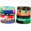 Hot Sale Customized Logo Swirled Silicone Wristbands