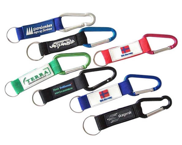Custom PVC Logo Short Strap Lanyard With Carabiner