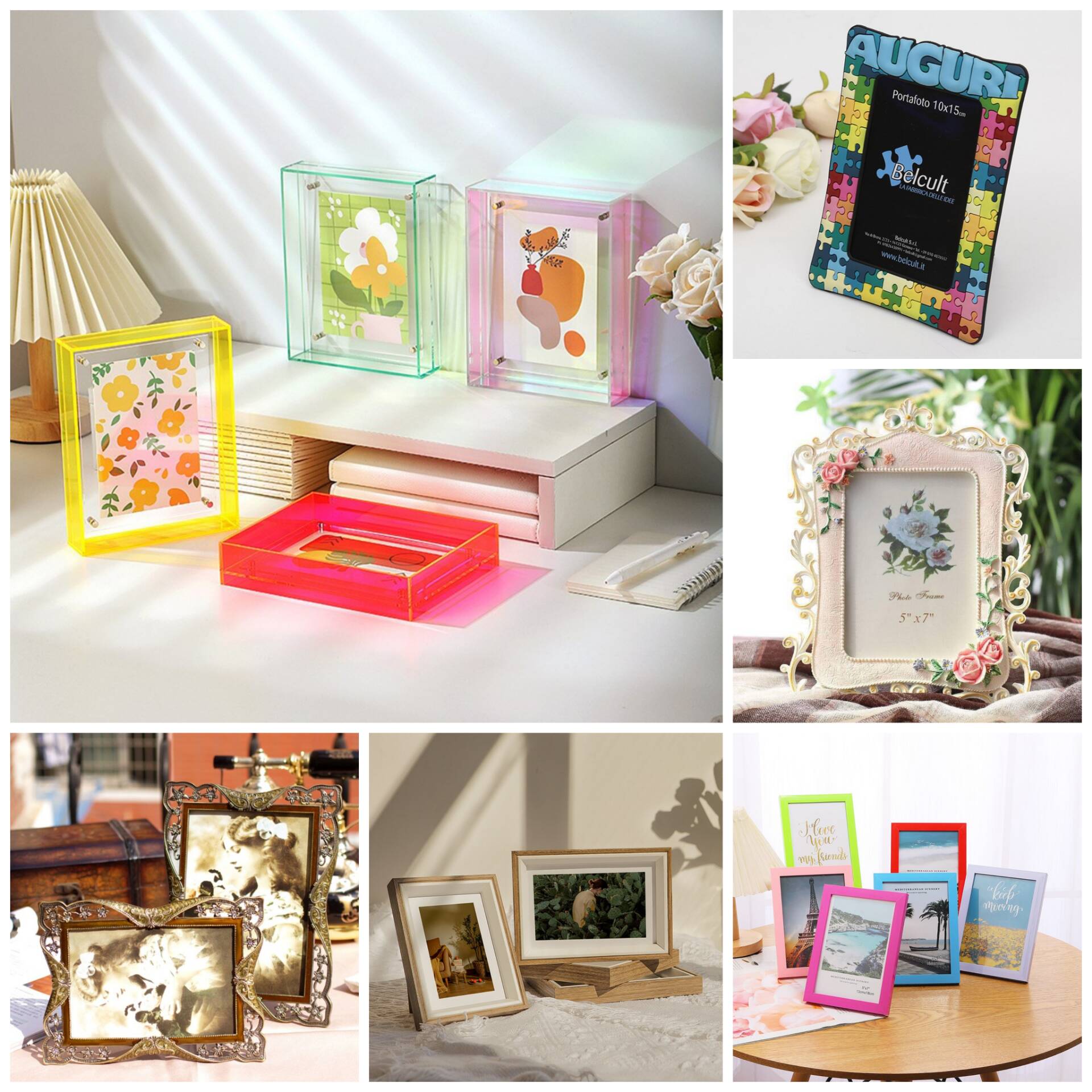 Acrylic Photo Frames Over Other Materials