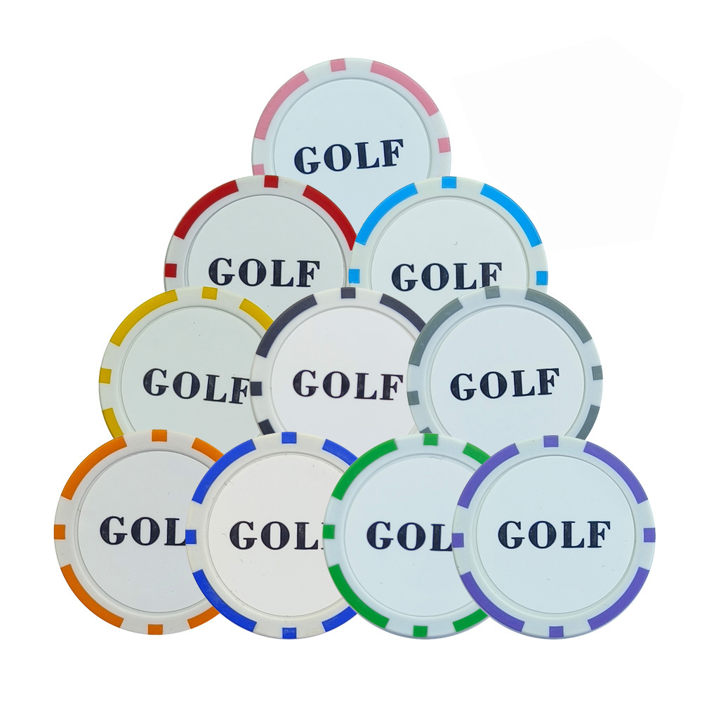 Plastic ABS Golf Ball Marker Poker Chip Set
