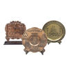 Custom 3D Logo Round Metal Souvenir Plate with Display Stand