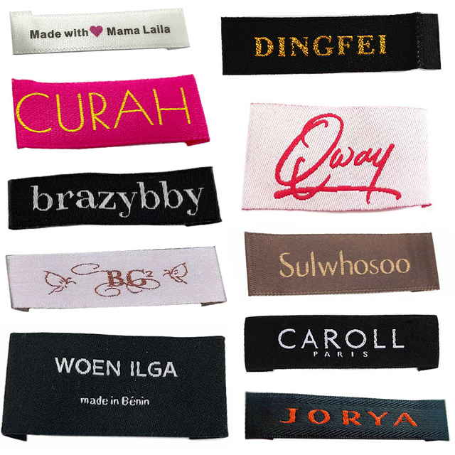 Wholesale Customized Brand Logo Woven Label For Clothing 
