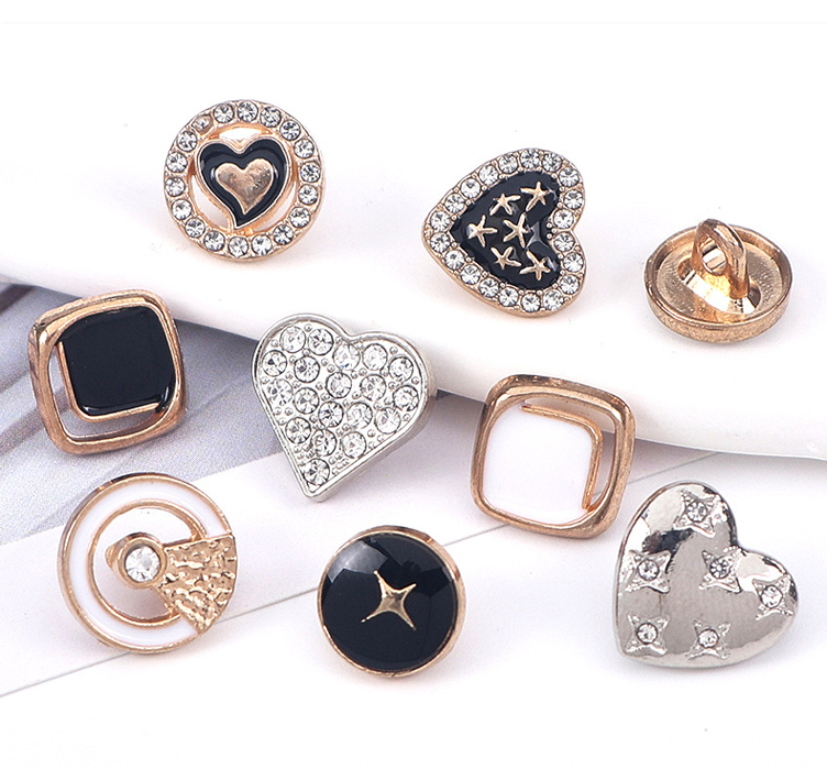 Rhinestone Metal Buttons