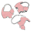  Promotional Gift Cute Animal Purse Hangers with Glitter 