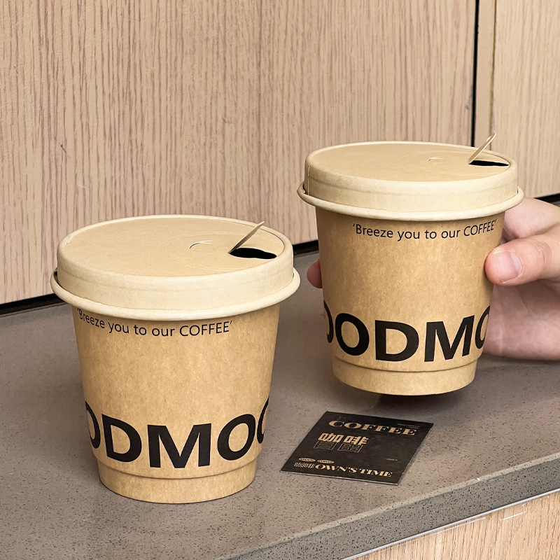 Disposable Coffee Tea Paper Cup with Lid