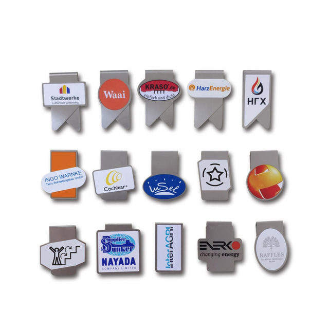 Office Supplies Student Printed Logo Metal Paper Clip 