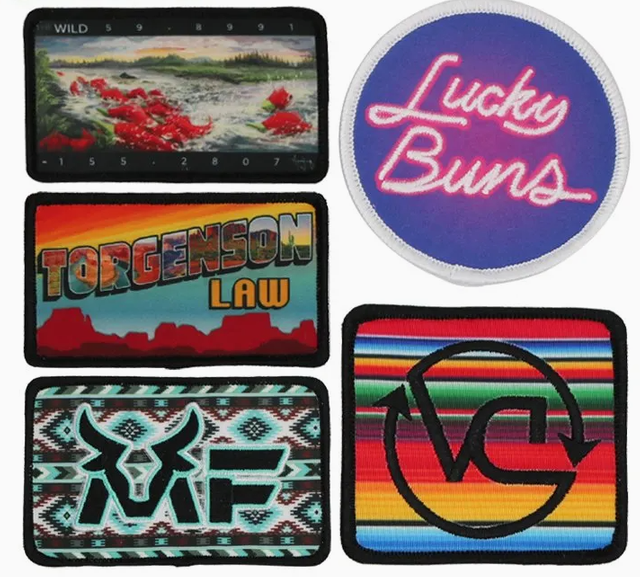 2024 Hot Sell Fashion Brand Logo Sublimation Printing Patch 