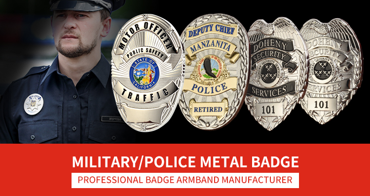 military police metal badge 
