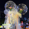 Flashing Light transparent Glowing Bobo LED flower Balloon