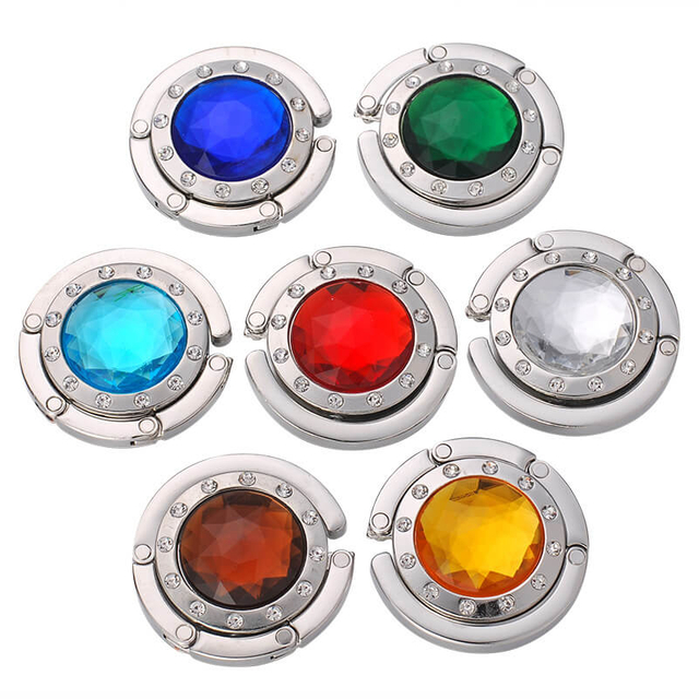 Personalised Round Metal Foldable Bag Holders Hook