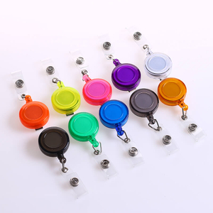 32mm dia Retractable Plastic Badge Reel with Clip on Back