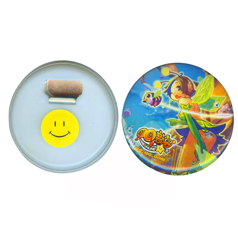 bottle opener tin button badge 