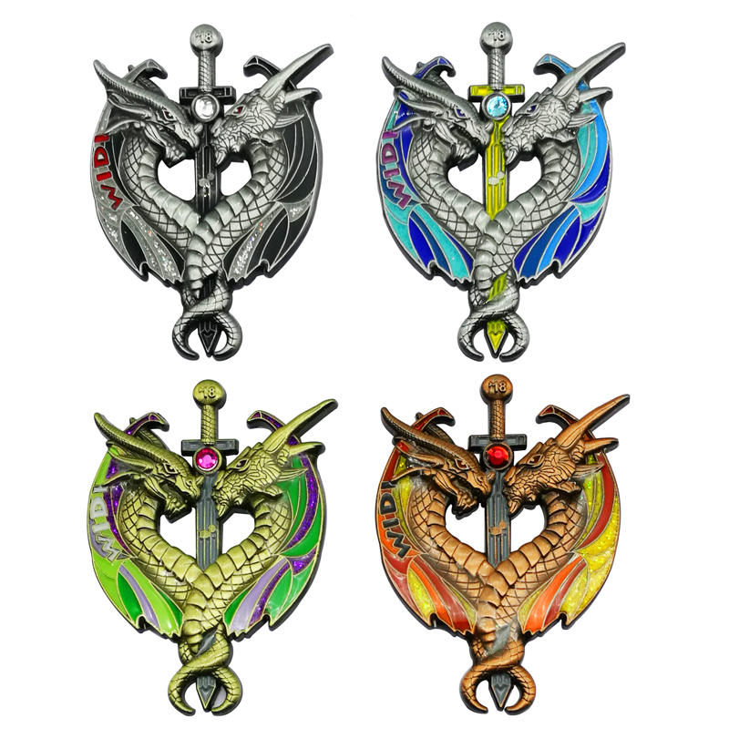 Wholesale China Manufacturer NEW Design Dragon Sword Lapel Pin