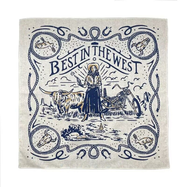 Custom Printed Logo Square Silk Scarf for Business Gifts