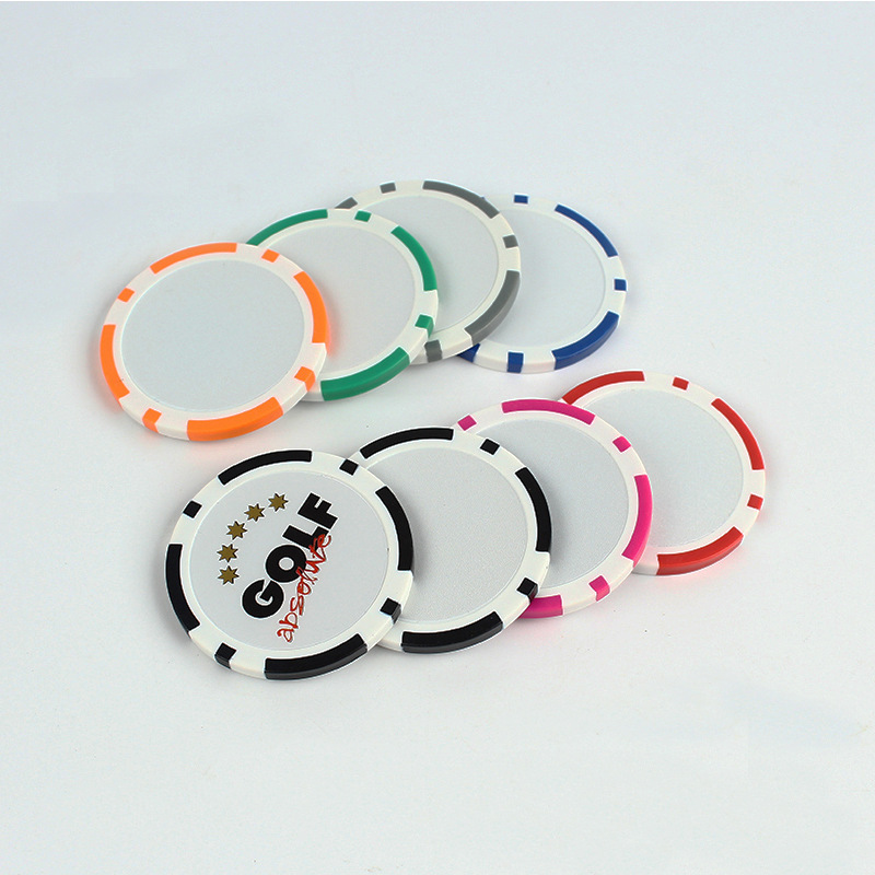 Plastic ABS Golf Ball Marker Poker Chip Set