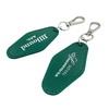 Customized Diamond Shaped PU Leather Motel Keychain