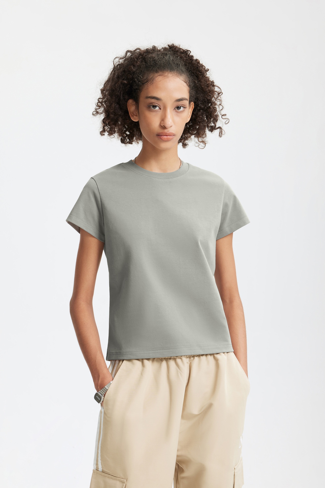 Blank Crew Neck T-shirt for Men Women Kids