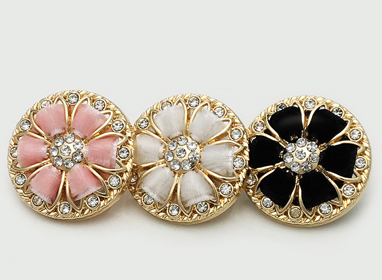 Rhinestone Metal Buttons