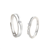 Valentine's Day Gift Jewelry 925 Sterling Silver Couple Ring