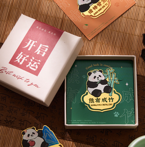 Customized Wholesale Panda Blessing Gift Metal Bookmarks 