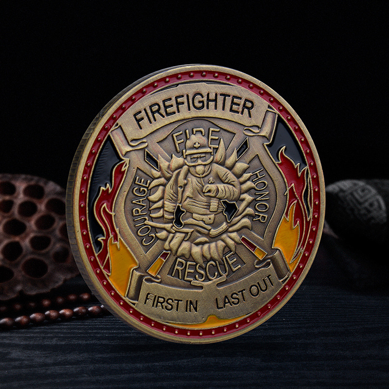 Firefighter Rescue Commemorative Challenge Coin 