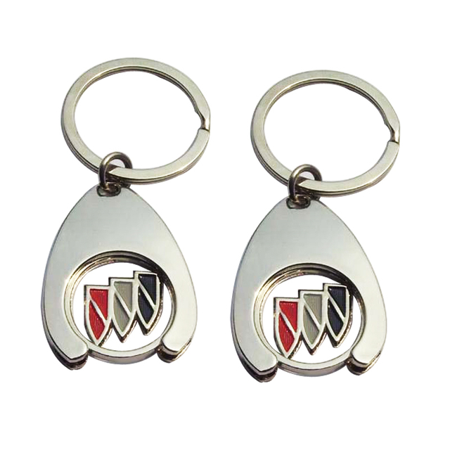Customizable Metal Gift Shopping Trolley Token Coin Keychain