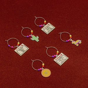 Party Cup Identifier Zinc alloy Wine Charms Glass Pendants