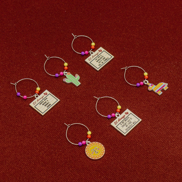 Party Cup Identifier Zinc alloy Wine Charms Glass Pendants