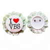 Cheap Customized 44mm Tin Button Badge with Plastic Back