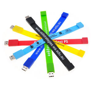 Custom Cheap Promotional USB Flash Drives Silicone Bracelets