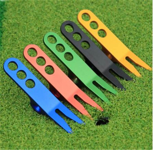 Wholesale Blank Zinc Aluminum Alloy Green Golf Divot Tool
