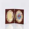 Custom Company Logo Metal Souvenir Plate and Wooden Box