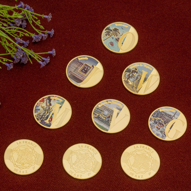 French-Themed Souvenir Coin - High-Quality Zinc Alloy with Blister Packaging