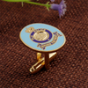 Custom Brass FIJI Police Gold Tie Clip & Silver Cufflinks