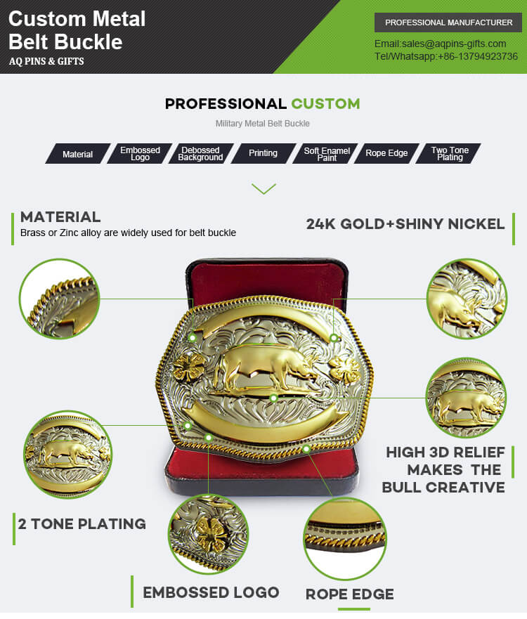 custom military metal belt buckle
