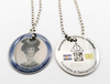 Geocaching Metal Trackable Token Tag with Hole & Ball Chain 