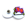 Custom 3D Embossed Logo Garment Accessory PVC Pin Badge