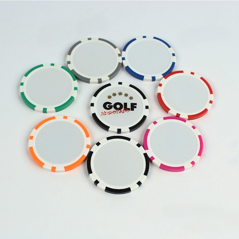 Plastic ABS Golf Ball Marker Poker Chip Set